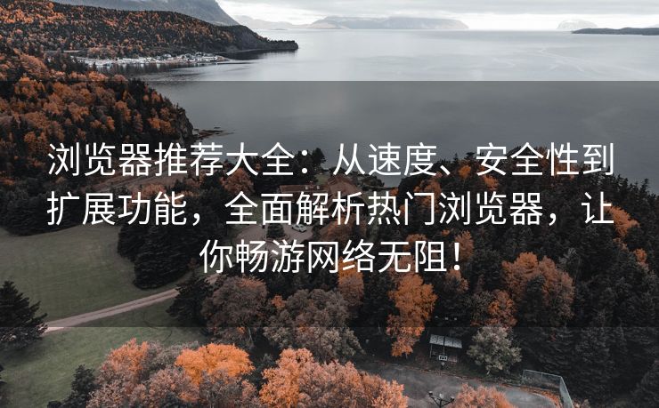 浏览器推荐大全：从速度、安全性到扩展功能，全面解析热门浏览器，让你畅游网络无阻！