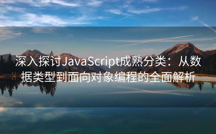 深入探讨JavaScript成熟分类：从数据类型到面向对象编程的全面解析