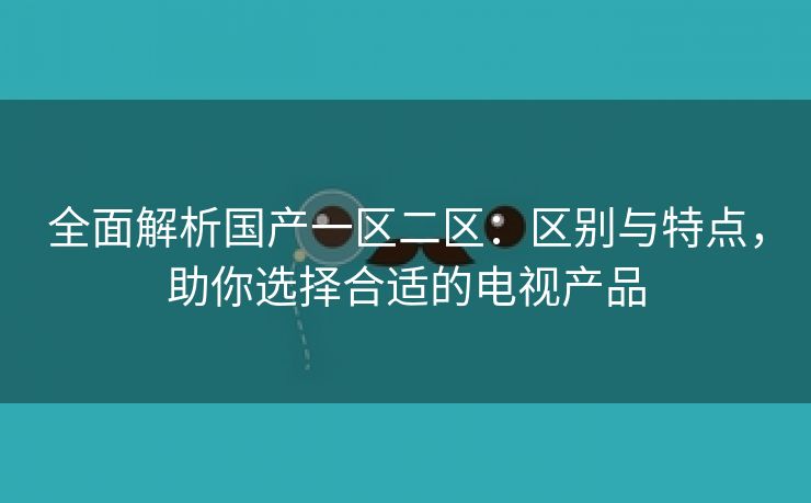 全面解析国产一区二区：区别与特点，助你选择合适的电视产品