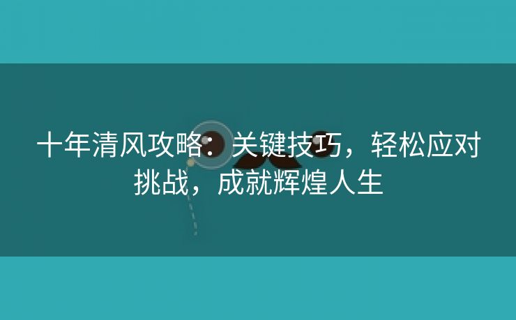 十年清风攻略：关键技巧，轻松应对挑战，成就辉煌人生