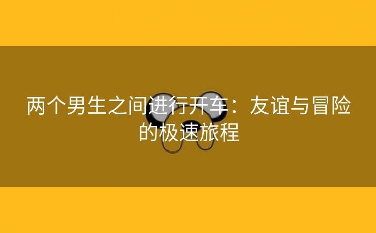 两个男生之间进行开车：友谊与冒险的极速旅程