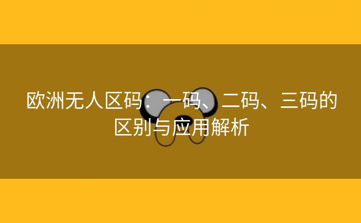 欧洲无人区码：一码、二码、三码的区别与应用解析