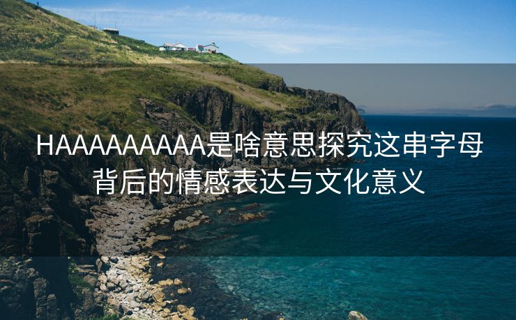 HAAAAAAAAA是啥意思探究这串字母背后的情感表达与文化意义