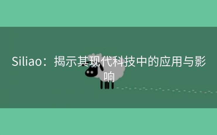 Siliao：揭示其现代科技中的应用与影响