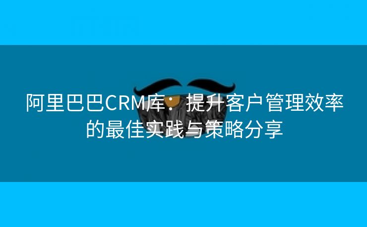 阿里巴巴CRM库：提升客户管理效率的最佳实践与策略分享