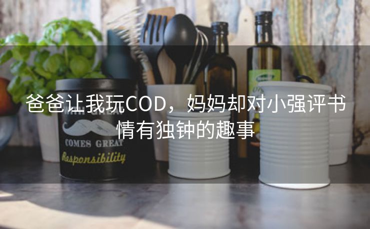 爸爸让我玩COD，妈妈却对小强评书情有独钟的趣事