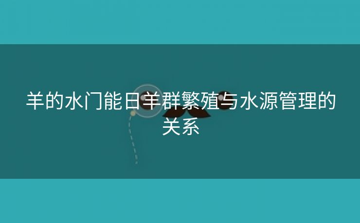 羊的水门能日羊群繁殖与水源管理的关系