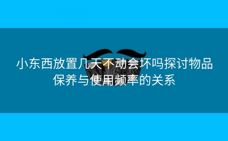 小东西放置几天不动会坏吗探讨物品保养与使用频率的关系